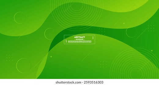 Abstract colorful bright green background with fluid wave pattern. Trendy background concept. Vector Eps10