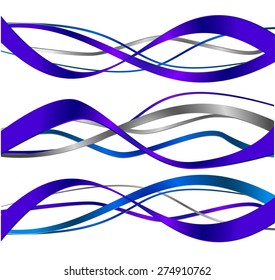 Abstract colorful bright smooth waves