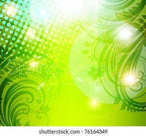 Abstract colorful bright spring or summer floral background with flowers for design. eps 10.