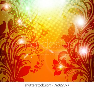 Abstract colorful bright spring or summer floral background with flowers for design. eps 10.