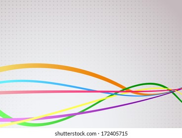 Abstract colorful bright waves. Vector illustration