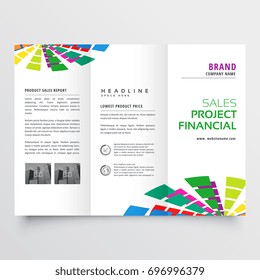 abstract colorful brochure design template vector illustration