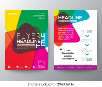 Abstract colorful Brochure Flyer design Layout vector template in A4 size