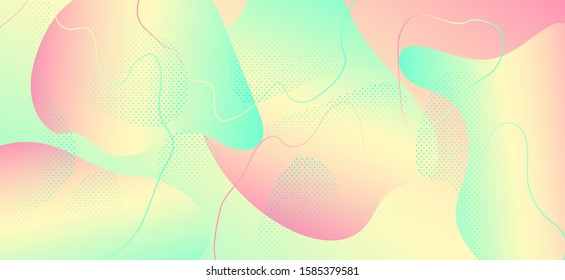 Abstract Colorful Brochure. Green Geometric Design. Flow Layout. Contemporary Presentation. Yellow Hipster Cover. Abstract Colorful Background. Creative Template. Pastel Colorful Brochure.
