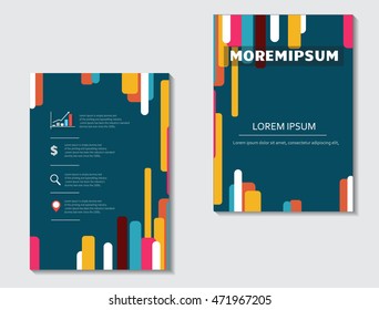 abstract colorful brochure template flyer background design for A4 paper