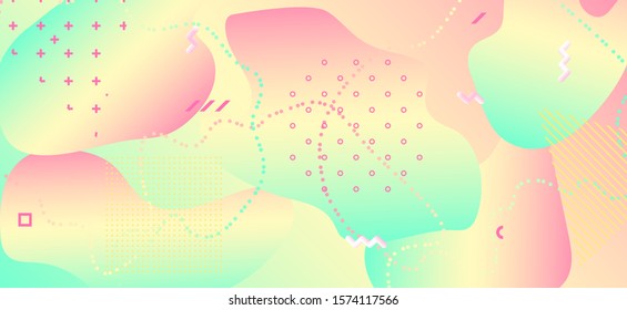 Abstract Colorful Brochure. Yellow Memphis Concept. Flow Layout. Futuristic Illustration. Red Summer Elements. Abstract Colorful Background. Creative Ornament. Pastel Colorful Brochure.
