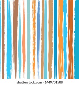 Abstract colorful brown and blue sky paint brush and strokes, stripes pattern background. colorful brown and blue nice brush strokes and hand drawn with horizontal lines pattern background. 