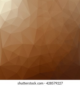 Abstract colorful brown chocolate geometric polygon square background. Vector illustration.