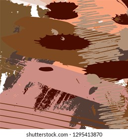 abstract colorful brown paint brush and scribble texture background. creative colorful brown nice brush strokes and hand drawn for your design. modern beautiful grunge and stripes pattern