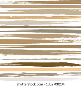 Abstract colorful brown paint brush and strokes, scribble horizontal lines pattern background