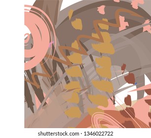  Abstract colorful brown paint brush and strokes, scribble pattern background. creative hand drawn strokes shape pattern texture. modern beautiful grunge and stripes pattern.