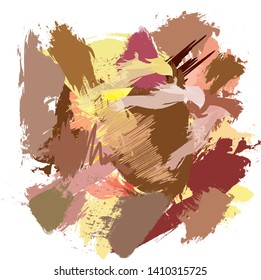 Abstract colorful brown paint brush and strokes, scribble lines pattern background. creative colorful brown nice brush strokes and hand drawn background. modern beautiful grunge and scribble pattern