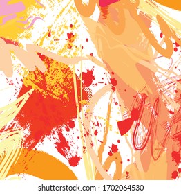 Pincel y pinceladas de color marrón y rojo abstracto, fondo de patrón de líneas garabateadas. fondo creativo colorido y agradable dibujado a mano. fondo moderno y bonito de tonos grises y rayas.