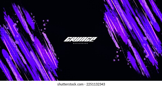 Abstract and Colorful Brush Background with Halftone Effect. Grunge Background. Brush Stroke Illustration for Banner, Poster, or Sports Background. Scratch and Texture Elements For Design