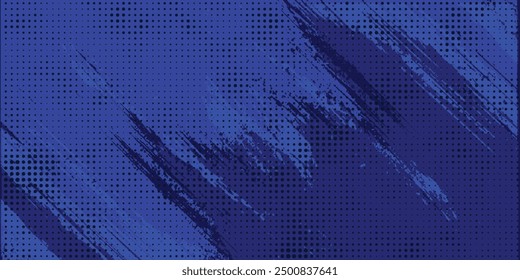 Abstract and Colorful Brush Background with Halftone Effect. Grunge Background. Brush Stroke Illustration for Banner, Poster, or Sports Background. Scratch and Texture Elements