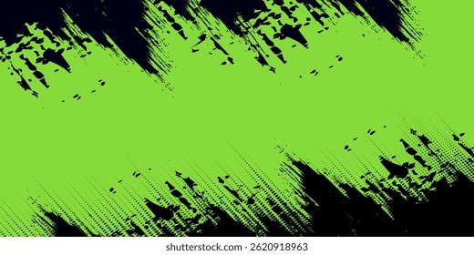 Abstract and Colorful Brush Background with Halftone Effect. Brush Stroke Illustration for Banner, Poster, or Sports Background. Scratch and Texture Elements For Design