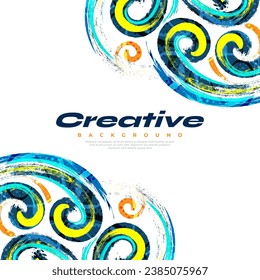 Abstract and Colorful Brush Background. Sport Banner. Brush Stroke Illustration. Scratch and Texture Elements For Design