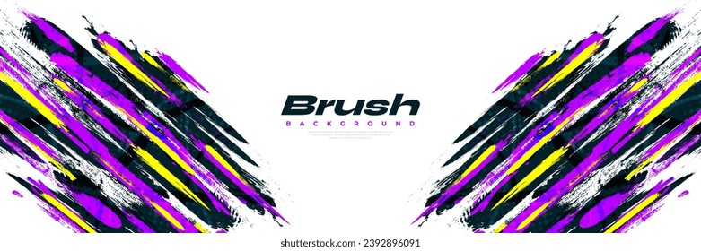 Abstract Colorful Brush Background with Sporty Style. Grunge Sport Background. Scratch and Texture Elements For Design