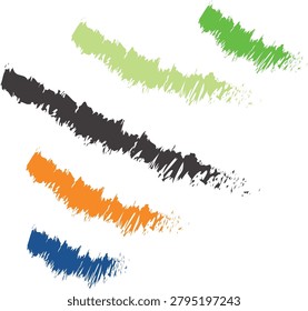 Abstract colorful brush stroke patterns