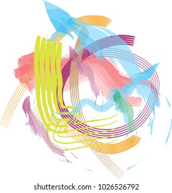 abstract colorful brush stroke texture background. colourful nice paintbrush and hand drawn for your design. 