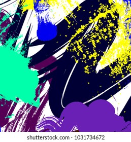 abstract colorful brush stroke texture background, vector illustration, grunge brush ink and color