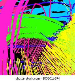 abstract colorful brush strokes and lines pattern