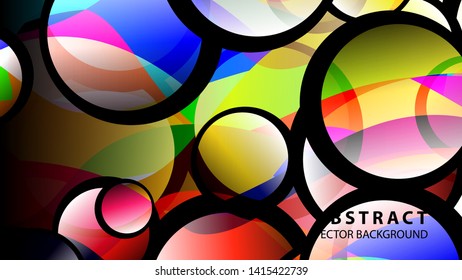Abstract Colorful Bubble Background Vector illustration