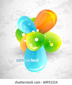 Abstract colorful bubble composition. Vector  design