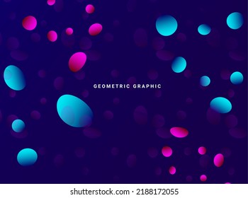 Resumen burbuja colorida decorativa de fondo suave oscuro vector