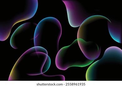 abstract colorful bubble with gradient colors for banner poster backdrop and wallpaper