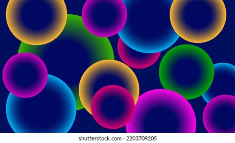 Abstract colorful bubble, many circle with color background