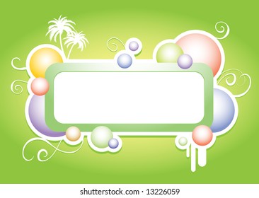 abstract colorful bubbles banner series 6