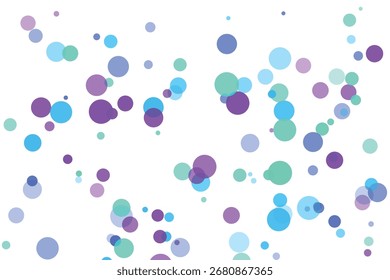 Abstract Colorful Bubbles Floating on White Background for Modern Design Projects and Creative Visuals