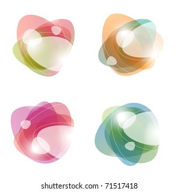 Resumen de burbujas coloridas. Ilustración vectorial.