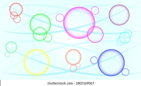Abstract colorful buble background, vector illustration