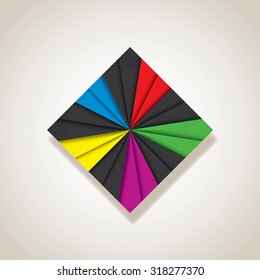 Abstract colorful burst vector background.