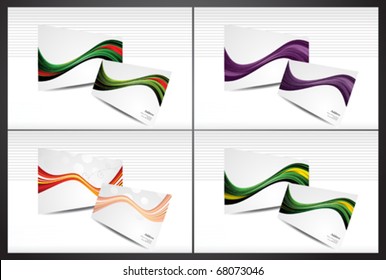 abstract colorful business card set1 with different pattern