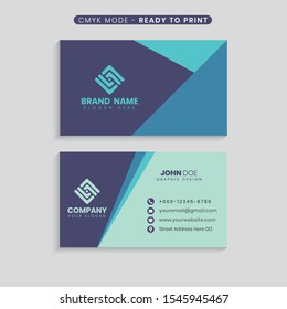 Abstract colorful business card template design