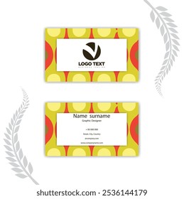 Modelo de cartão de visita colorido abstrato.