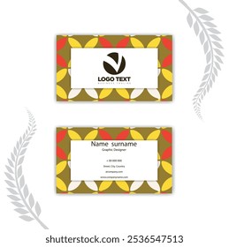 Abstract colorful business card template.