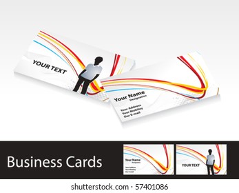 abstract colorful business cards template vector illustration