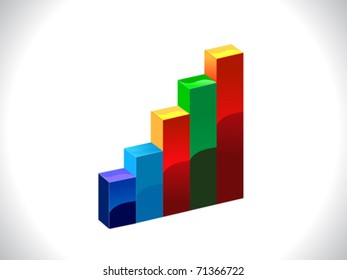 abstract colorful business chart vector illustration