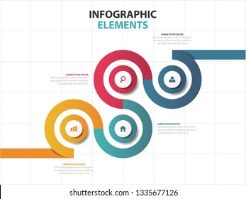 Abstract colorful business Infographics elements, presentation template flat design vector illustration for web design marketing advertising