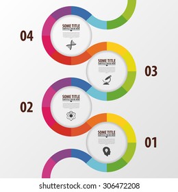 Abstract Colorful Business Path. Timeline Infographic Template. Vector