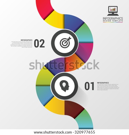 Abstract colorful business path. Timeline infographic template. Vector