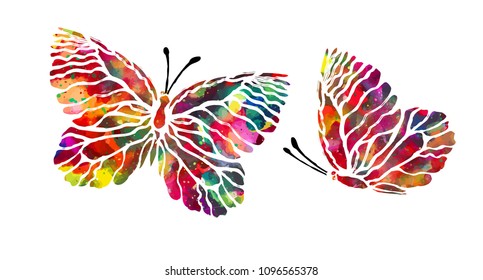 Mariposas coloridas abstractas