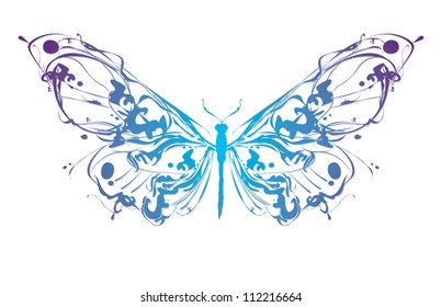 Abstract colorful butterfly