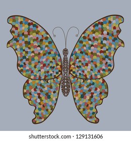 Abstract colorful butterfly