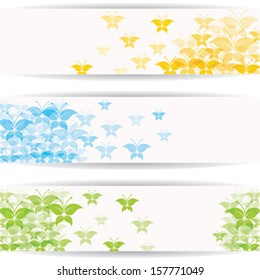 Abstract colorful butterfly design for website banner  