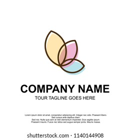 ABSTRACT  COLORFUL BUTTERFLY LOGO